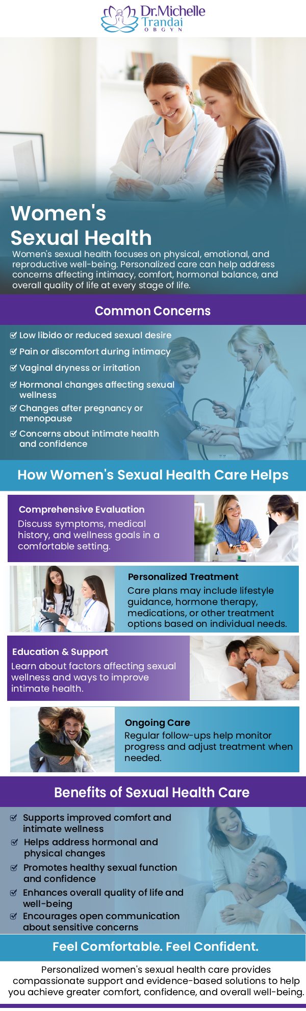 A women’s sexual health is an important aspect of their life. Enjoying your sexual health, and living a healthy, and loving life is important. Contact Dr. Michelle Trandai OBGYN in Chicago, IL for comprehensive treatment. For more information, call us today or visit us online to book an appointment.